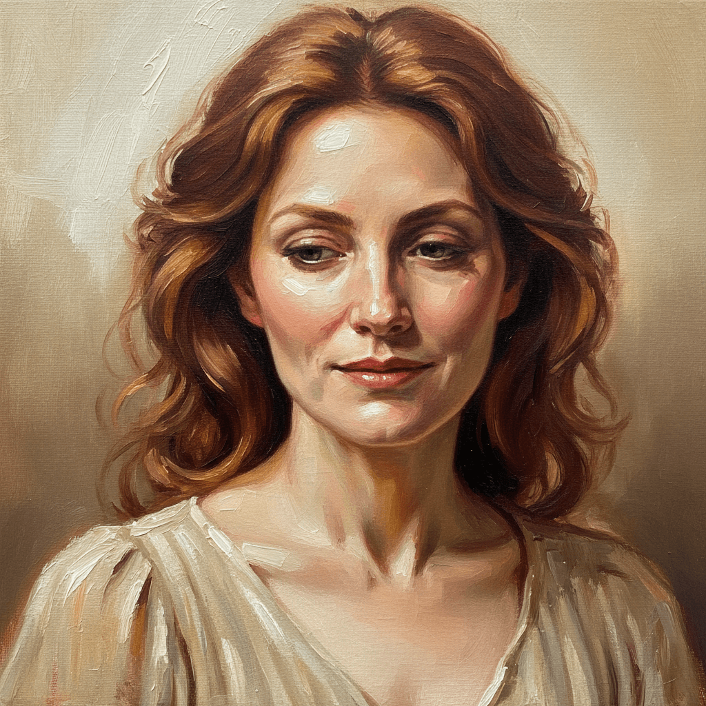 Ölporträt einer Frau mit feiner Pinselführung und emotionaler Tiefe